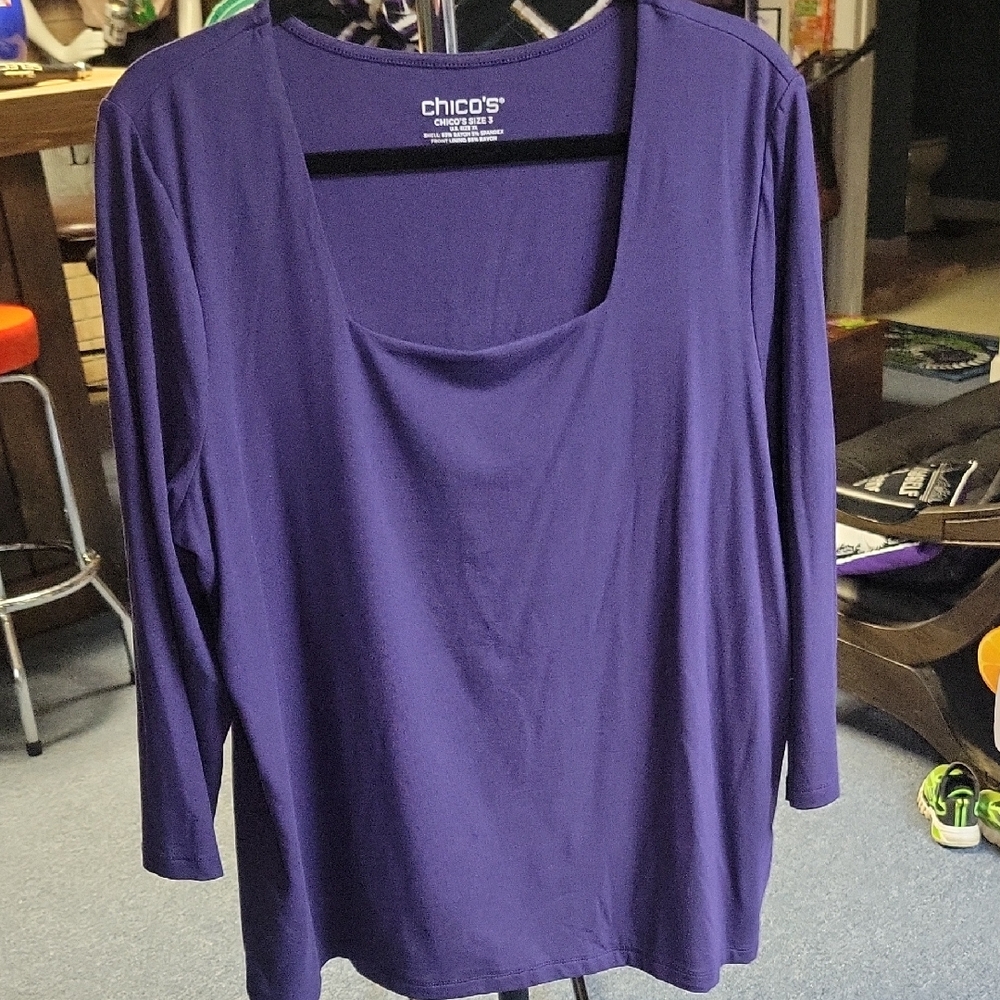 Chico's Deep Purple Blouse